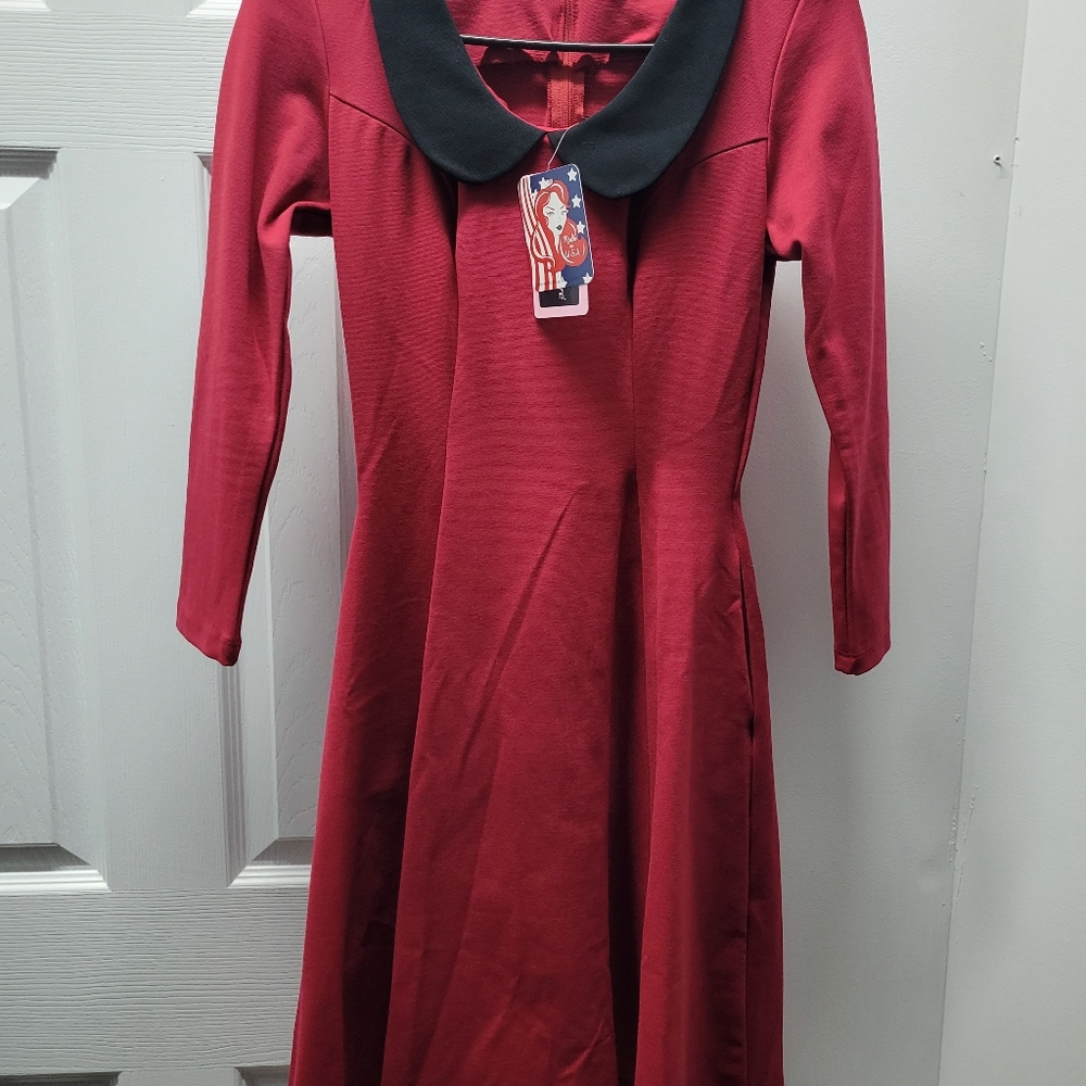Pinup Couture sz small red and black dress